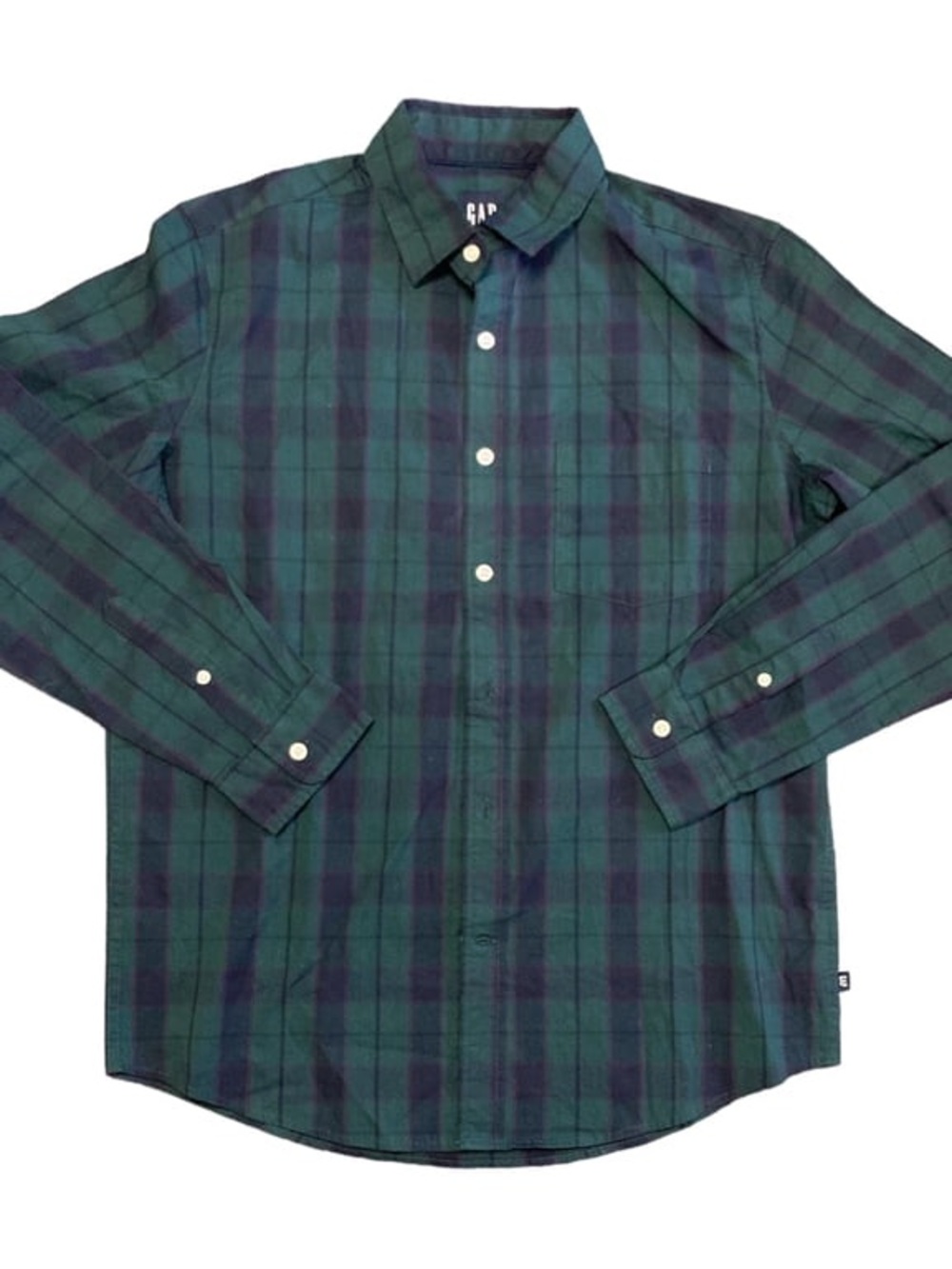 Gap Men's Long Sleeve Woven Shirt in Sycamore Plaid